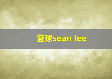 篮球sean lee